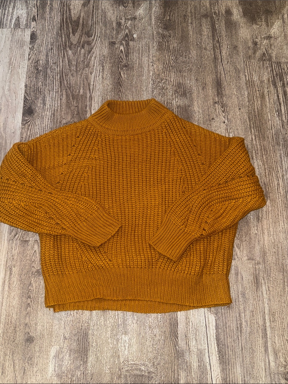 Jon & Anna Chunky Mock Neck Sweater - Mustard Gold